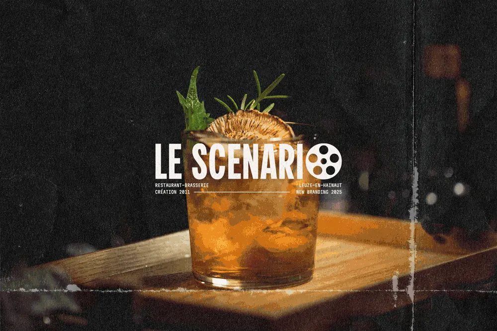 Le Scénario — rebranding et site web d'un restaurant à Leuze-en-Hainaut