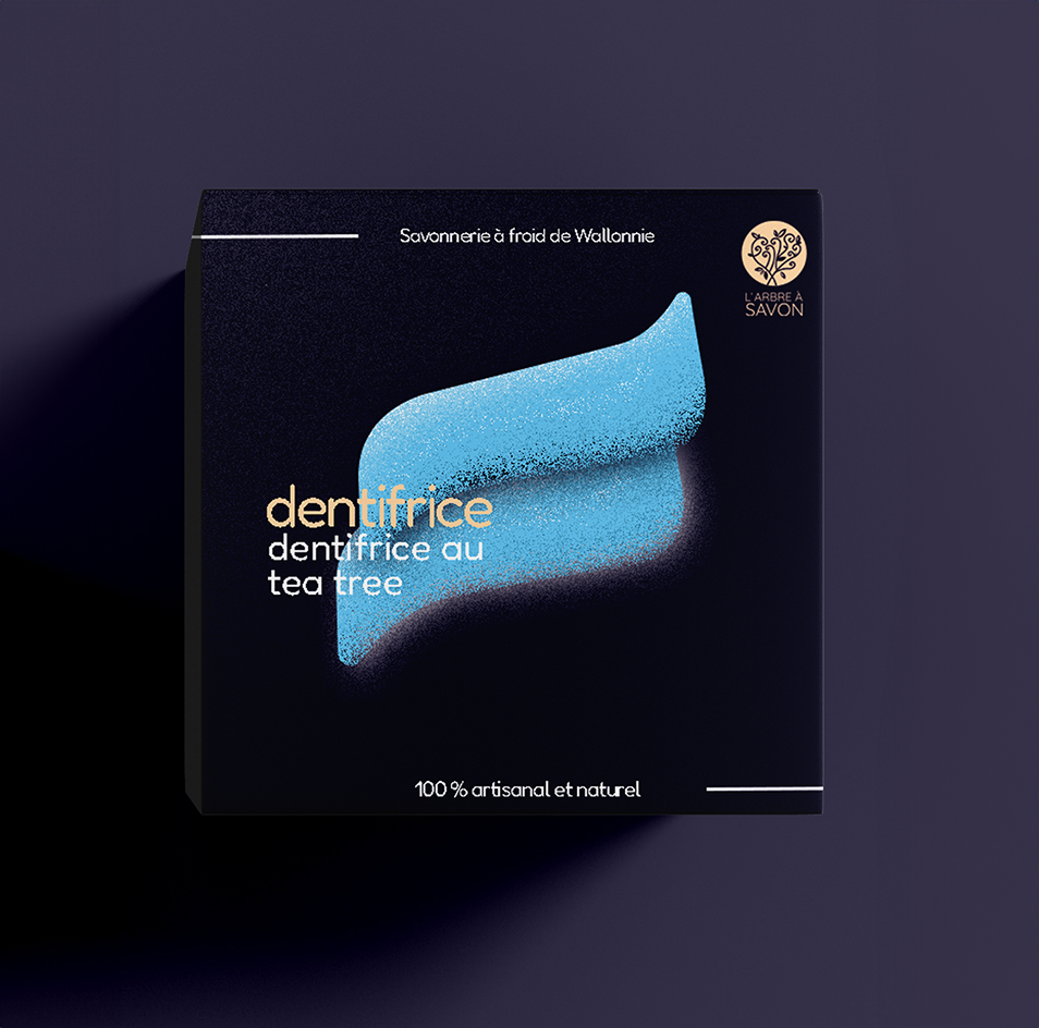 Packaging du dentifrice de l'arbre à savon conçu par Studio Onze