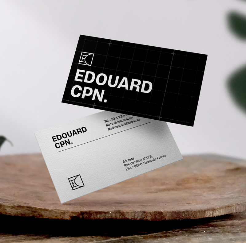 Logo sur carte de visite pour Edouard CPN par Studio Onze