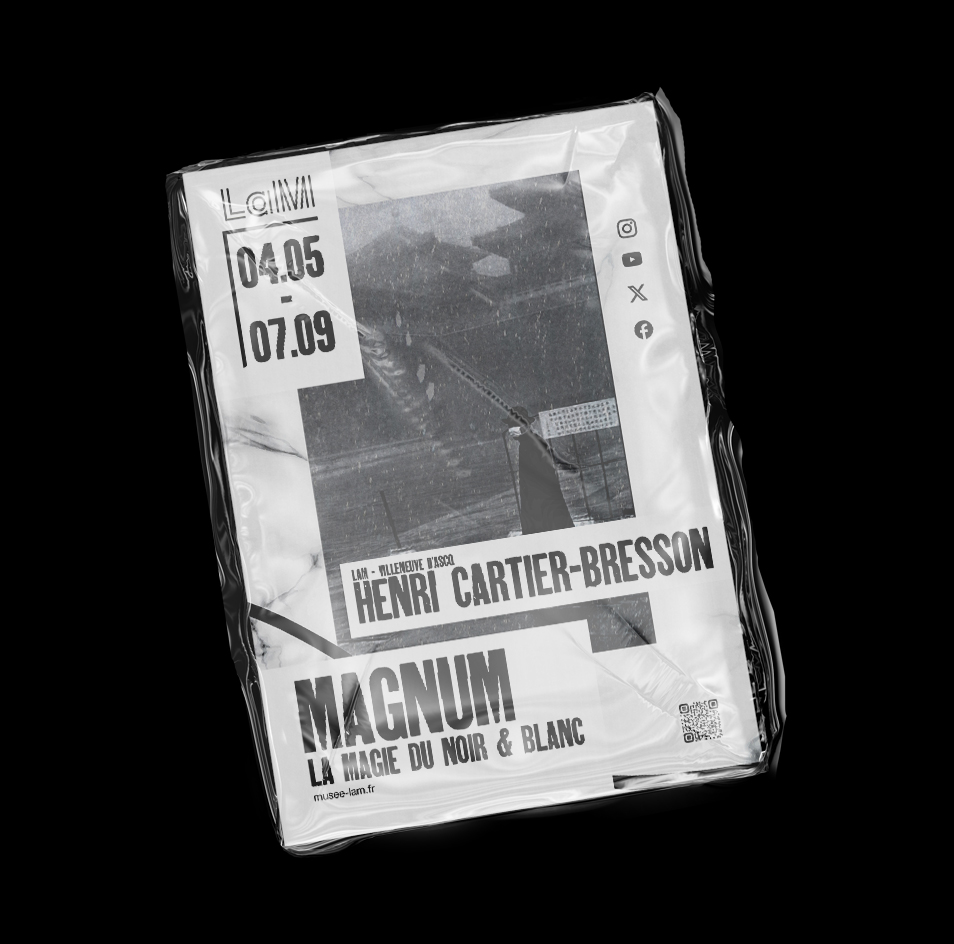 Affiche Cartier-Bresson pour une exposition au LaM conçue par Studio Onze